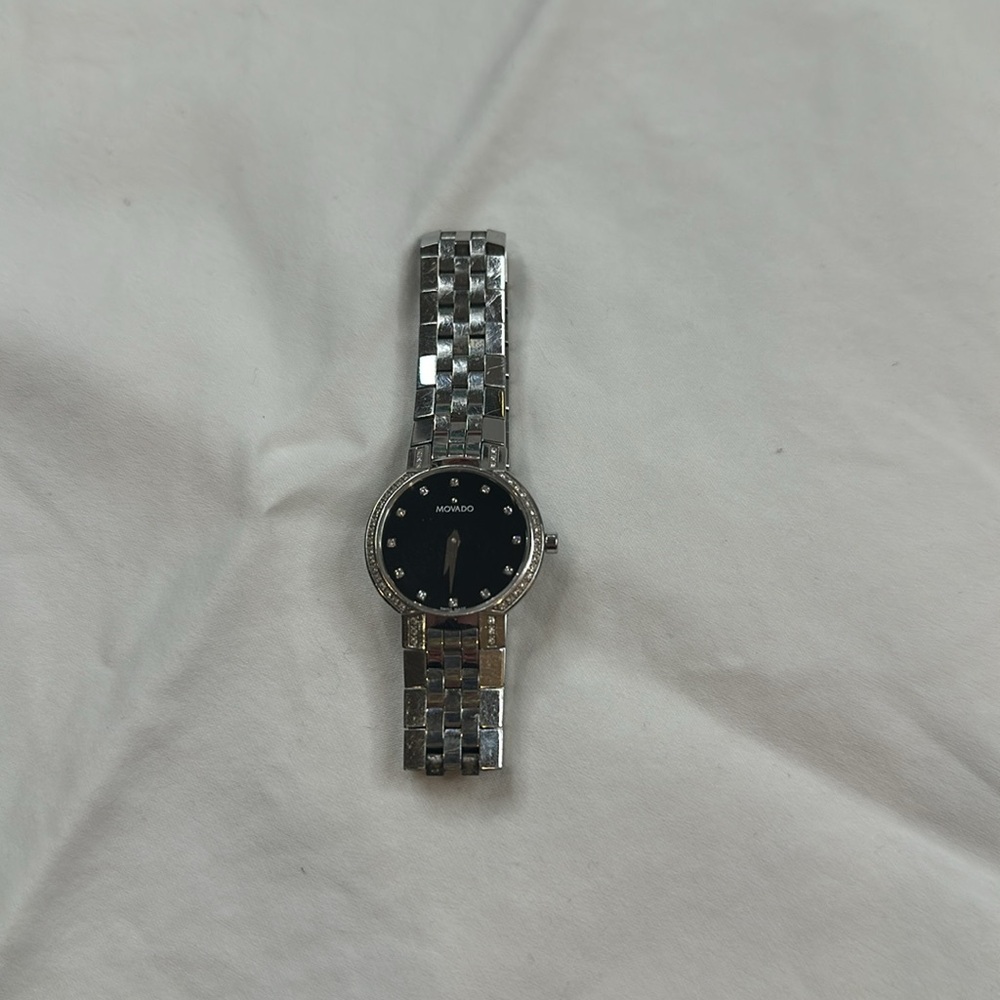 Movado Museum Authentic Classic Watch | Diamond Dial/Stainless Steel/Swiss Made